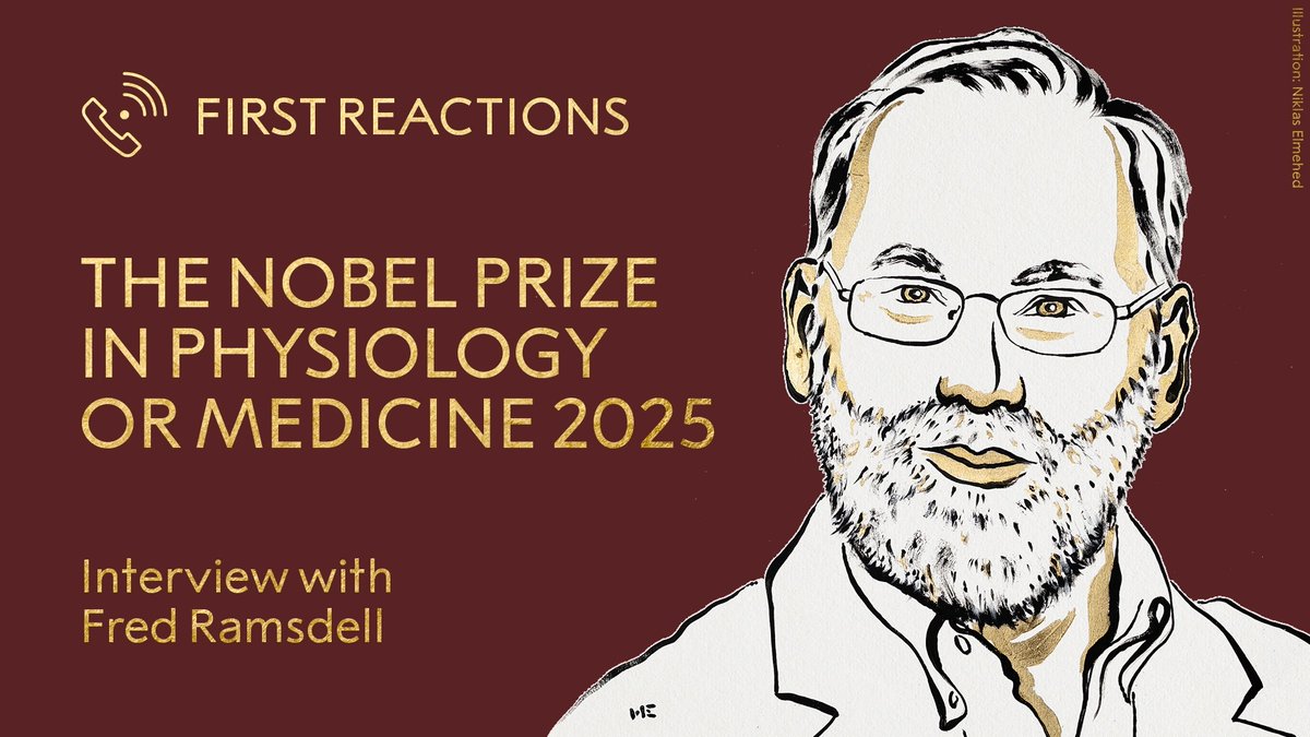 “It turns out it was not a grizzly bear and she said, “You won the Nobel Prize!” Yesterday Fred Ramsdell was awarded the Nobel Prize in Physiology or Medicine but, at the time, he and his wife were completely off-grid camping in Yellowstone National Park. Unsurprisingly when they finally returned to an area with phone service the messages poured in. Ramsdell talked to us on his way home from Yellowstone, sharing how a day that began with wildlife spotting can end up with the Nobel Prize. #NobelPrize