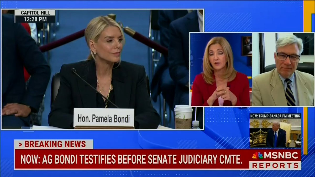 Q: Did you get any of the answers you were looking for from Pam Bondi? Sen. Whitehouse: The answer is no, and it's a particularly unfortunate no because they were super simple factual questions. The FBI gives a guy $50,000 in a bag in cash. What became of the $50,000 is a perfectly legitimate question, and I couldn't get an answer to it. Did the DOJ investigate Emil Bove for prosecutorial misconduct? Super simple question. Again, couldn't answer.