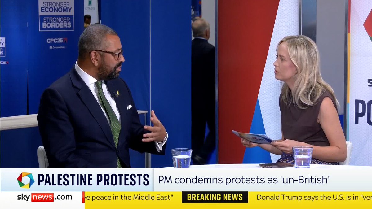 “I cannot understand the motivation for protests of this type so regularly.” Shadow minister Sir James Cleverly says protests taking place today are “superficially pro-Palestinian” and that the tone and timing of them is “distasteful”. 📺 Sky 501