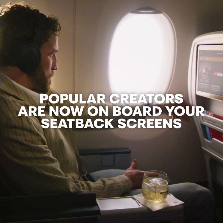 Now your time in the sky comes with YouTube creators like Nick DiGiovanni, Kinigra Deon, Michelle Khare and more, YouTube Music playlists and a 14-day preview of YouTube Premium when you log in to Delta Sync fast, free Wi-Fi on your next flight. Terms apply.