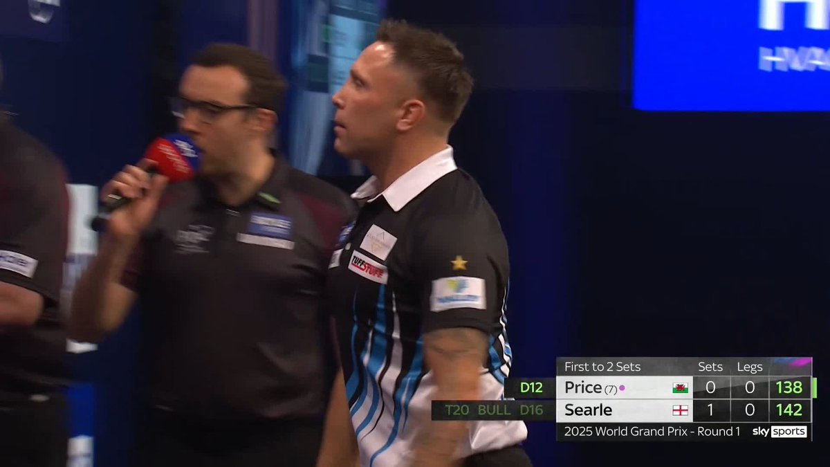 One of the greatest 138 checkouts you will ever see! 🔥 Gerwyn Price produces six sensational darts to open his account against Ryan Searle! 📺 #WGPDarts | R1