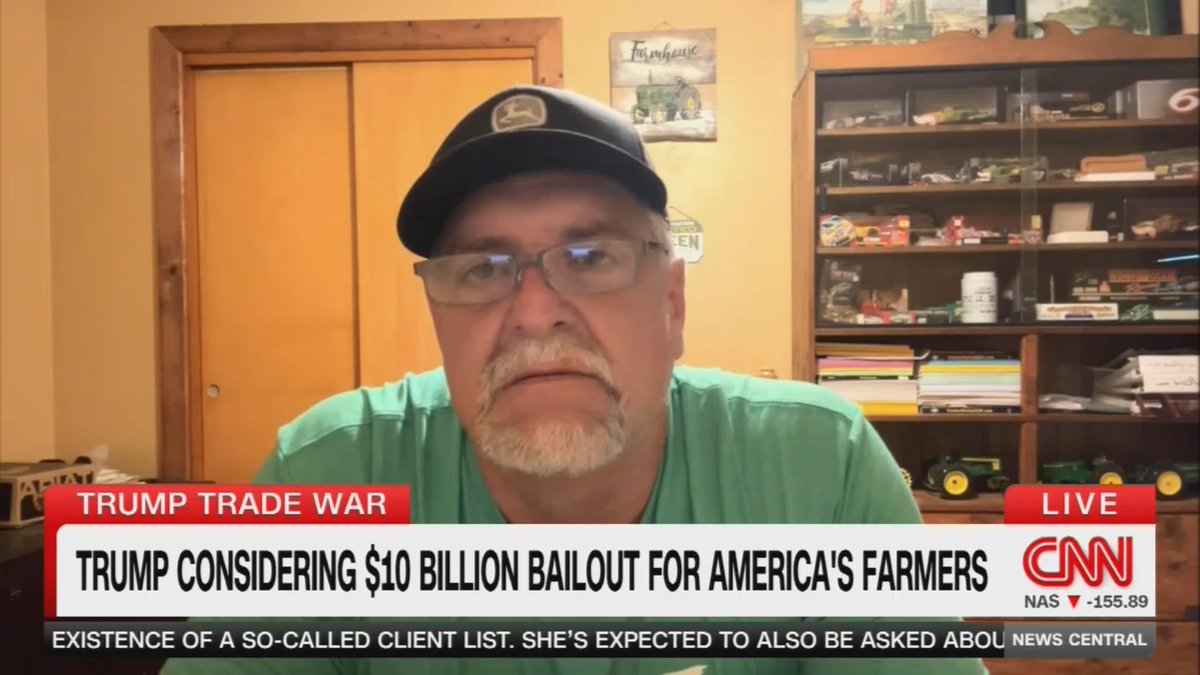 Arkansas soybean farmer: I want trade, not aid. I need a place to sell this stuff. I can work hard enough and make a product. They've painted us in a corner with this China deal and China not buying soybeans. They've tore a market in half.