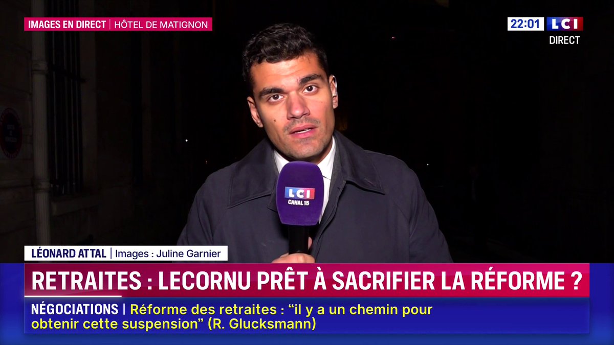 🔴 Gouvernement : les négociations penchent de plus en plus à gauche ce mardi soir. Sébastien Lecornu a "ouvert la porte" à une suspension de la réforme des retraites.