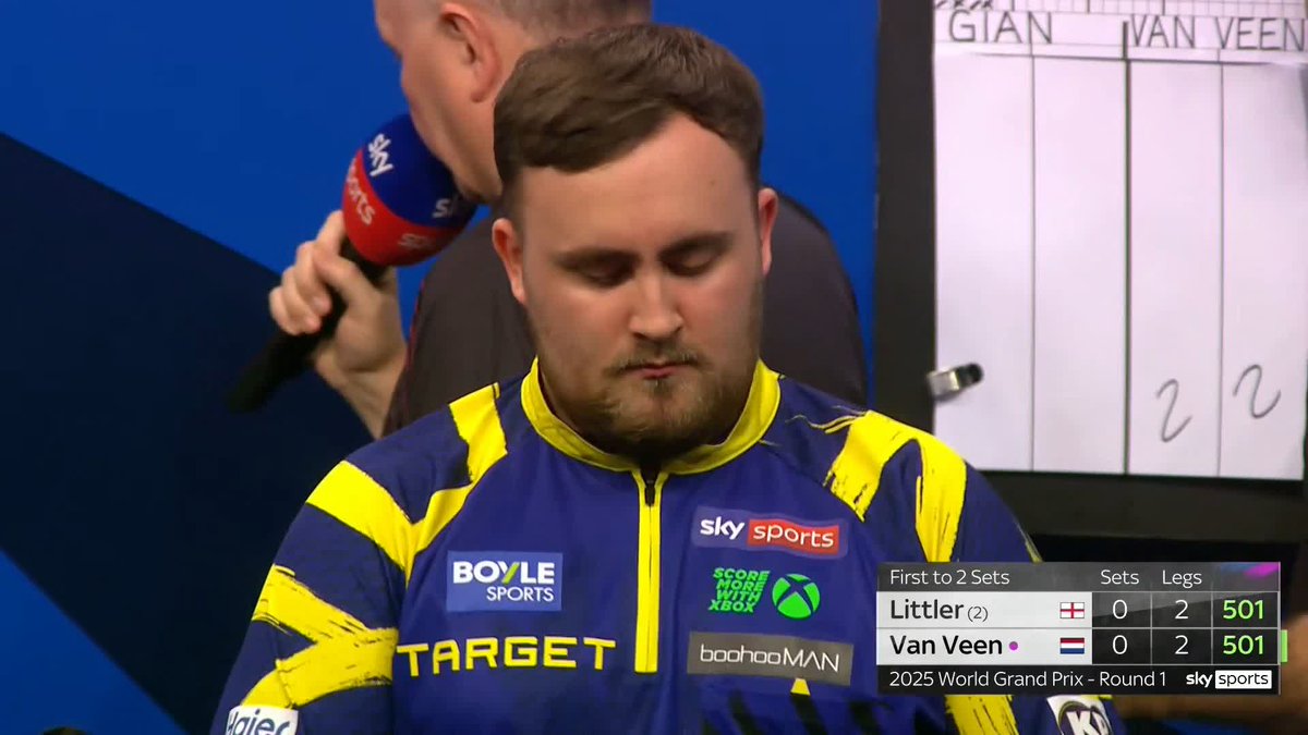LITTLER WITH THE 151! This game is incredible and we've only played four legs! Luke Littler pins the 151 checkout to take this opening set to a decider! 📺 #WGPDarts | R1