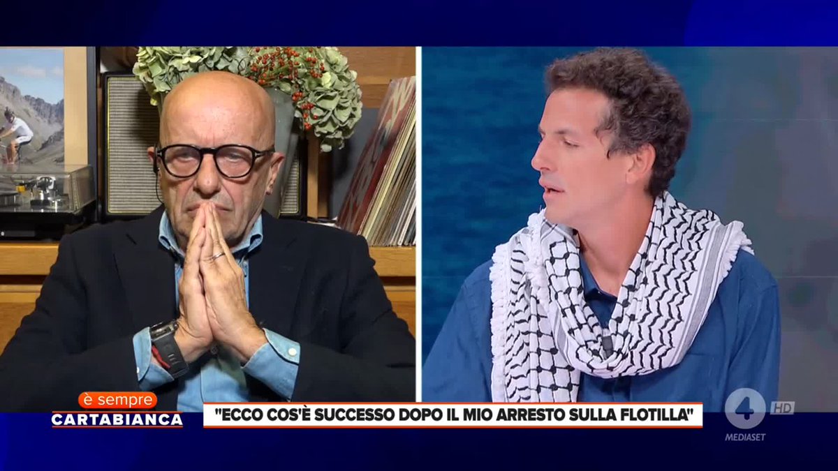 La testimonianza di Lorenzo D'Agostino dopo l'arresto sulla flotilla: "Ci puntavano il fucile alla testa, ci hanno dato calci e schiaffi" #ÈsempreCartabianca