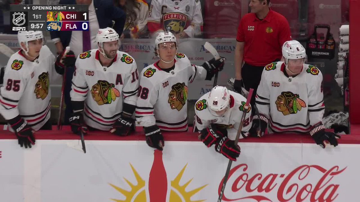 FRANK NAZAR fresh off his huge extension scores the first goal of the NHL season!!!🚨🚨🚨