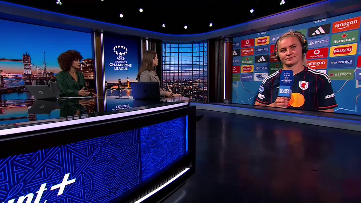 Lindsey Horan joins #UWCLToday to talk OL Lyonnes' win over Arsenal, the team mentality, and a wholesome moment with Kelley O'Hara 🫶🇺🇸