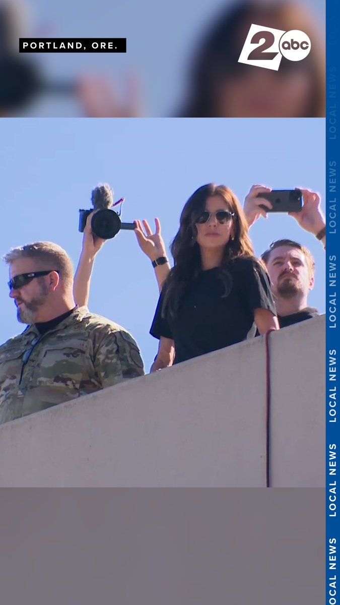 As DHS Secretary Kristi Noem toured the ICE Facility in South Portland, briefly making an appearance on the rooftop, protesters heckled and played music from the ground. More about her visit: