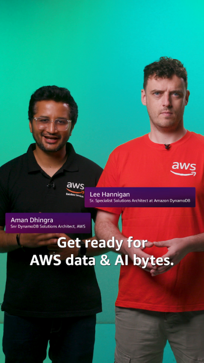 Real results from real teams. 🛠️💡 AWS Data & AI Bytes brings you demos & insights from customers building generative AI apps, scaling data platforms & modernizing with AWS services. Learn more about AWS for Data. 👉