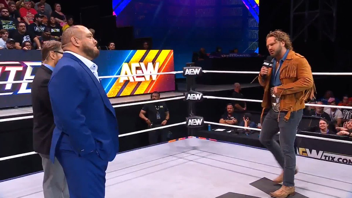Hangman Page cuts another brilliant promo saying Samoa Joe isn't angry with others... HE IS ANGRY WITH HIMSELF AND DISTRACTED FROM WHAT'S IMPORTANT IN PRO WRESTLING. Because he USED to be the AEW Men's World Champion.