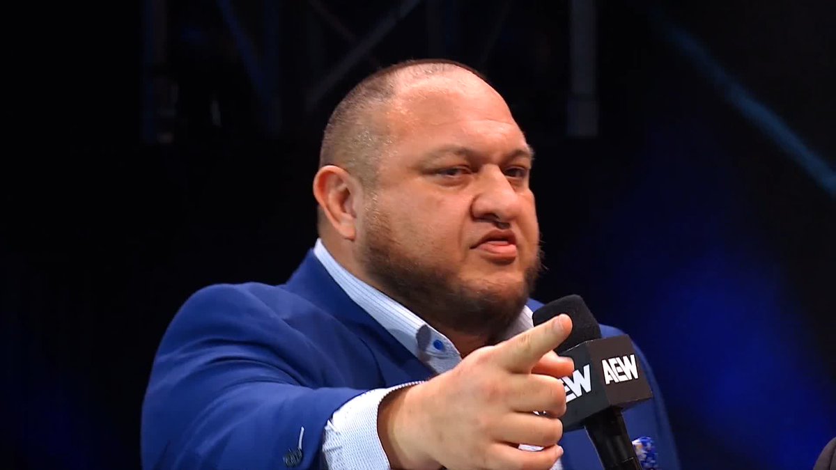 .Samoa Joe doesn't consider Hangman Adam Page a real champion? Watch #AEWDynamite Title Tuesday LIVE on TBS &amp; HBO Max