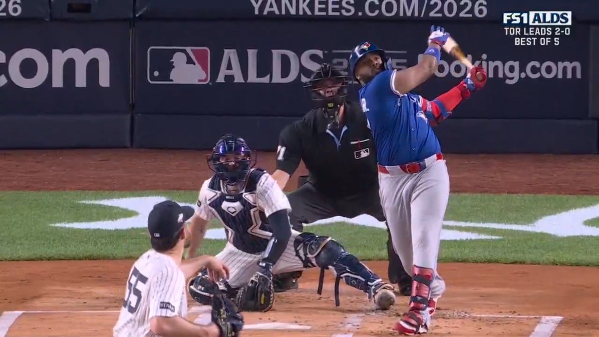 Vladimir Guerrero Jr. has homered in all 3 games of this #ALDS! 🤯