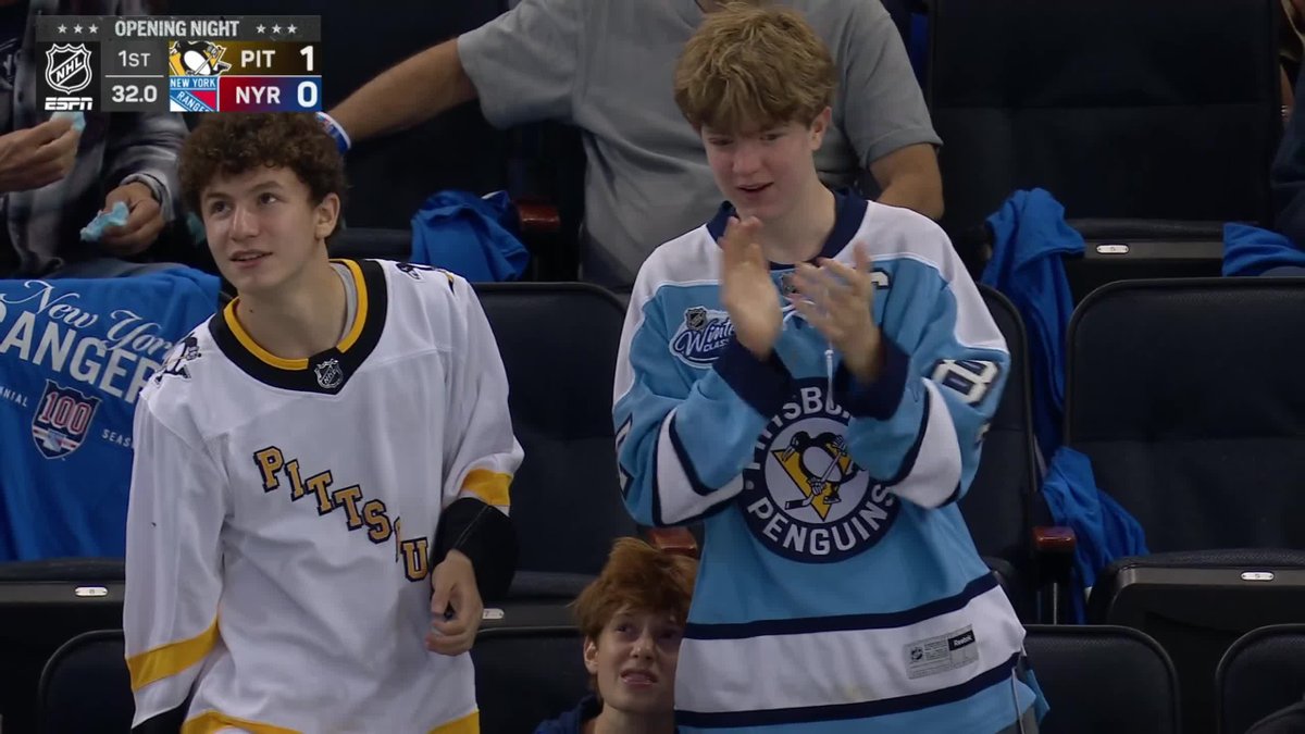 Justin Brazeau puts the Penguins on the board! 🐧 Watch Penguins-Rangers on ESPN and the ESPN App 🍿