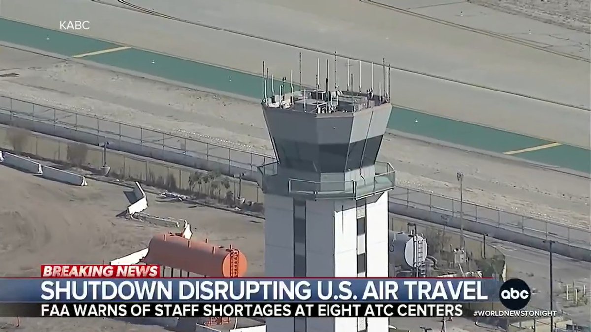 More air traffic controllers – who are working without pay amid the ongoing government shutdown – have called out sick. The FAA is now warning of staffing shortages at major hubs such as Newark, Houston, Chicago and Las Vegas. Gio Benitez reports.
