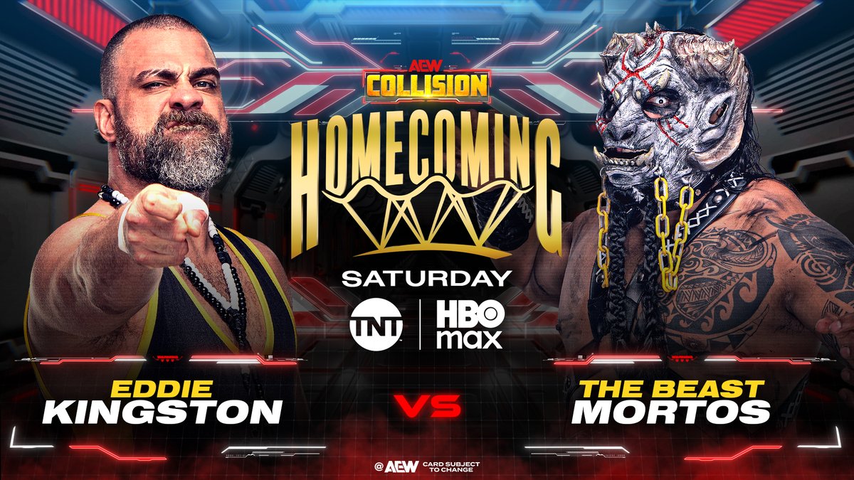 "It's gonna be adios, Eddie Kingston!" Before the beast mortos collides with Eddie Kingston on Saturday's #AEWCollision Homecoming, Sammy Guevara delivers a message to the Mad King – but Kingston isn't buying it! Watch #AEWDynamite Title Tuesday LIVE on TBS & HBO Max