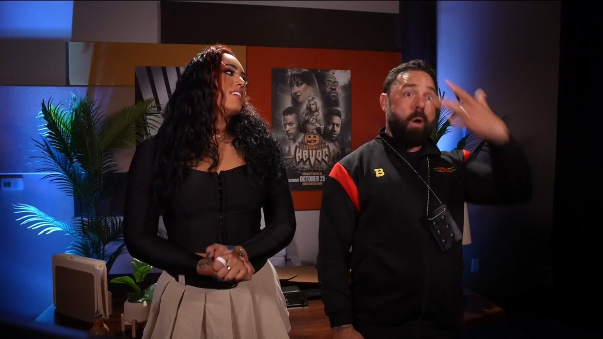 This is interesting... NEXT WEEK, we will have a No. 1 Contender's Battle Royal to determine the next challenger to the NXT Women's Championship at Halloween Havoc, AND the TNA Wrestling Knockouts Division has been invited to take part! 😲