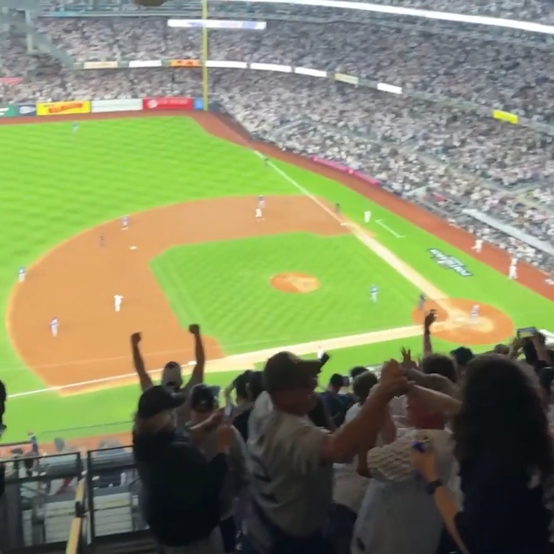 How Aaron Judge's game-tying homer looked from the stands at Yankee Stadium 😤