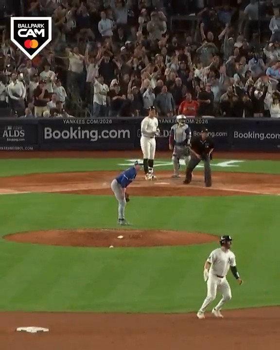 The swing. The stare. The flip of the bat. 🎥 Mastercard #BallparkCam