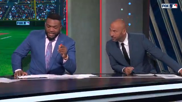 👂 @DerekJeter wanted to lean in closer to hear @DavidOrtiz complement the New York Yankees 😅
