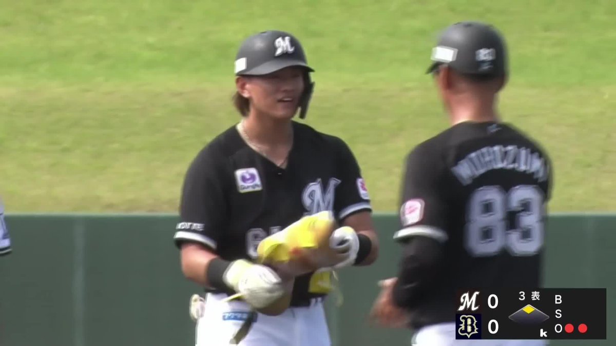 売り出し中の大砲候補 山本大斗の打球は伸びる 左中間を破るタイムリツーベース ⚾ #みやざきフェニックス・リーグ 📅2025/10/8 🆚オリックス×ロッテ 📱Live on DAZN #オレをみろ #イージースポーツ #だったらDAZN