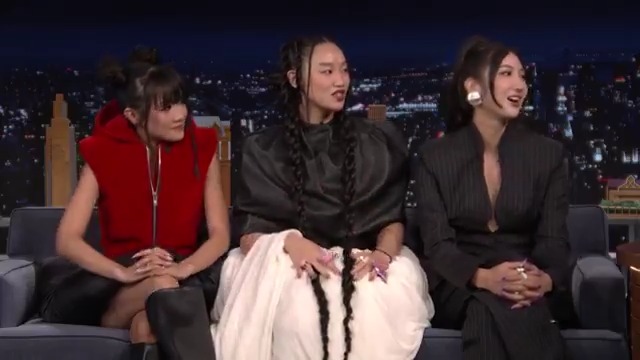 EJAE, AUDREY NUNA &amp; REI AMI share their best reactions to all the love for “Golden” 🥹 #KPopDemonHuntersOnFallon #FallonTonight