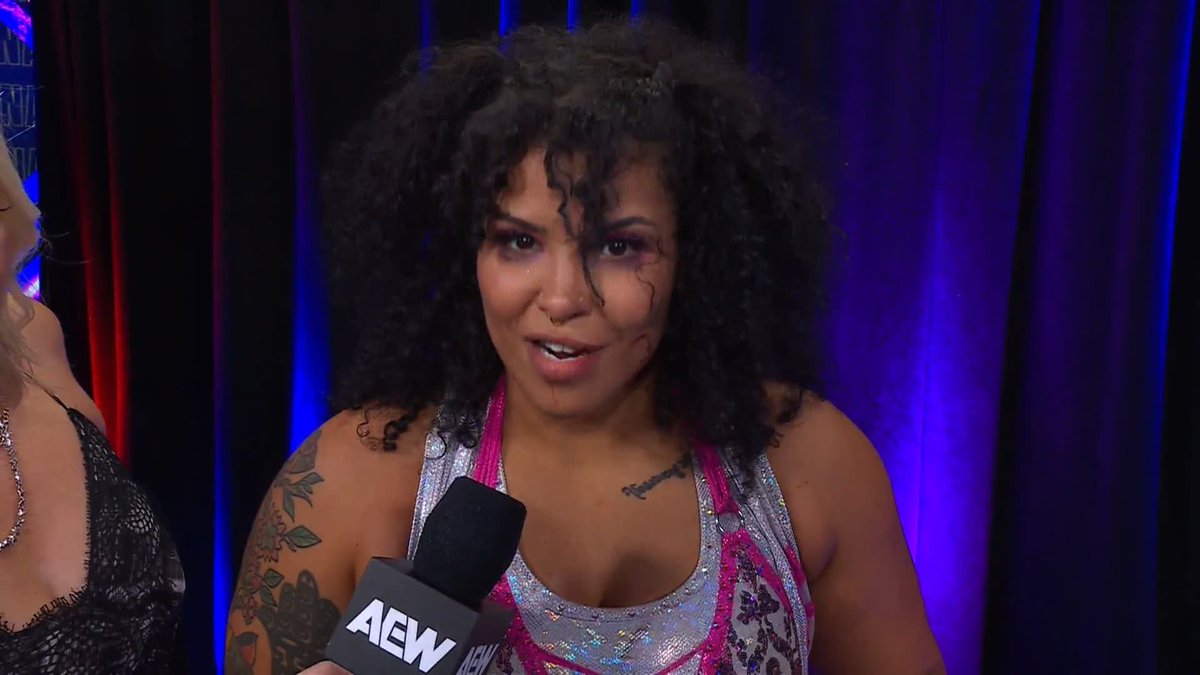 1 year ago today on Dynamite, Willow Nightingale POUNCED Mariah May out of nowhere backstage. 😭 Then cut this incredible babyface promo.