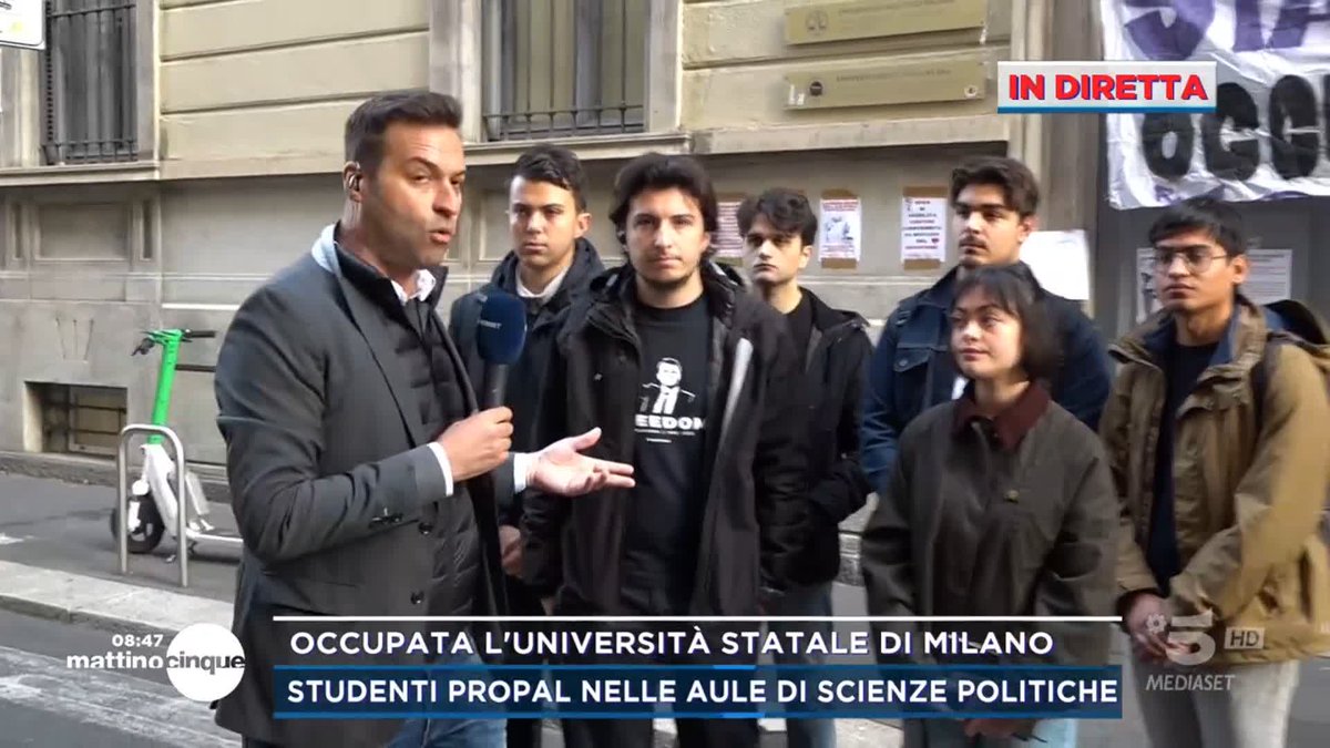 Manifestazioni, Proteste di studenti per le aule occupate "Abbiamo il diritto di studiare e seguire le lezioni in università" #Mattino5