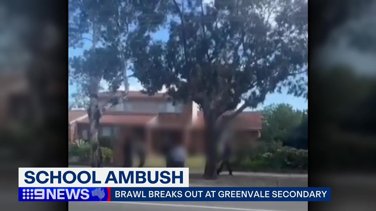 A brawl has erupted outside a secondary school in Melbourne's north during pick up this afternoon, with two students sustaining minor injuries. Isabel Quinlan #9News