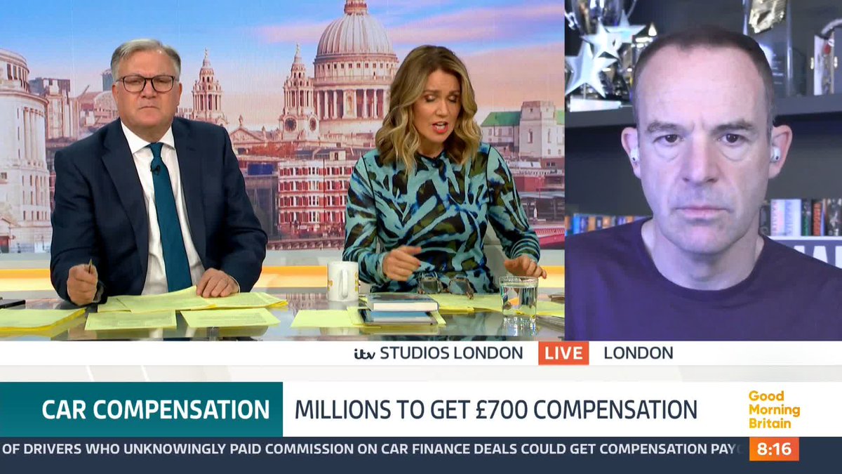 'Who's affected and how do they claim?' Susanna Reid asks Martin Lewis as millions of people who were mis-sold car finance could receive a payout of £700 each next year.