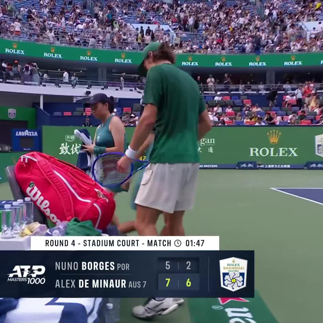 Faultless for fifty 🙌 Alex de Minaur continues his best season on record as he collects his 50th win of the year in beating Borges 7-5 6-2 💪 #RolexShanghaiMasters