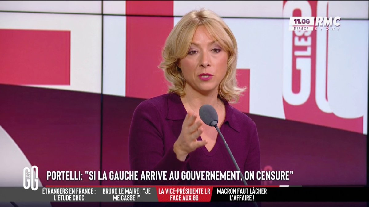 🗣 Florence Mosalini Portelli, vice-présidente des Républicains, sur la gauche à Matignon : "On ne peut pas être de droite et accepter que des gens qui ont des positions tragiques pour le pays puissent continuer à le saccager. Donc je dirais : on censure. Et pourtant je le déplore."