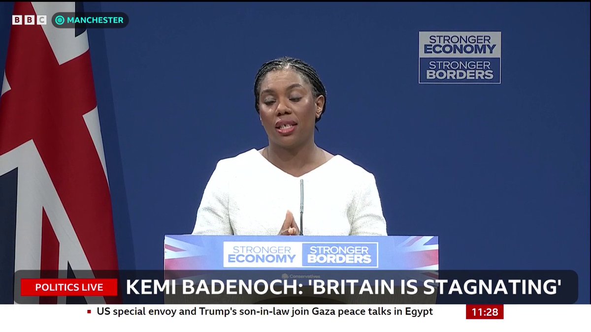 "During our time in government, we did great things," Kemi Badenoch tells the Conservative Party conference “Labour want to pretend the last 14 years were all bad,” she adds Follow live: