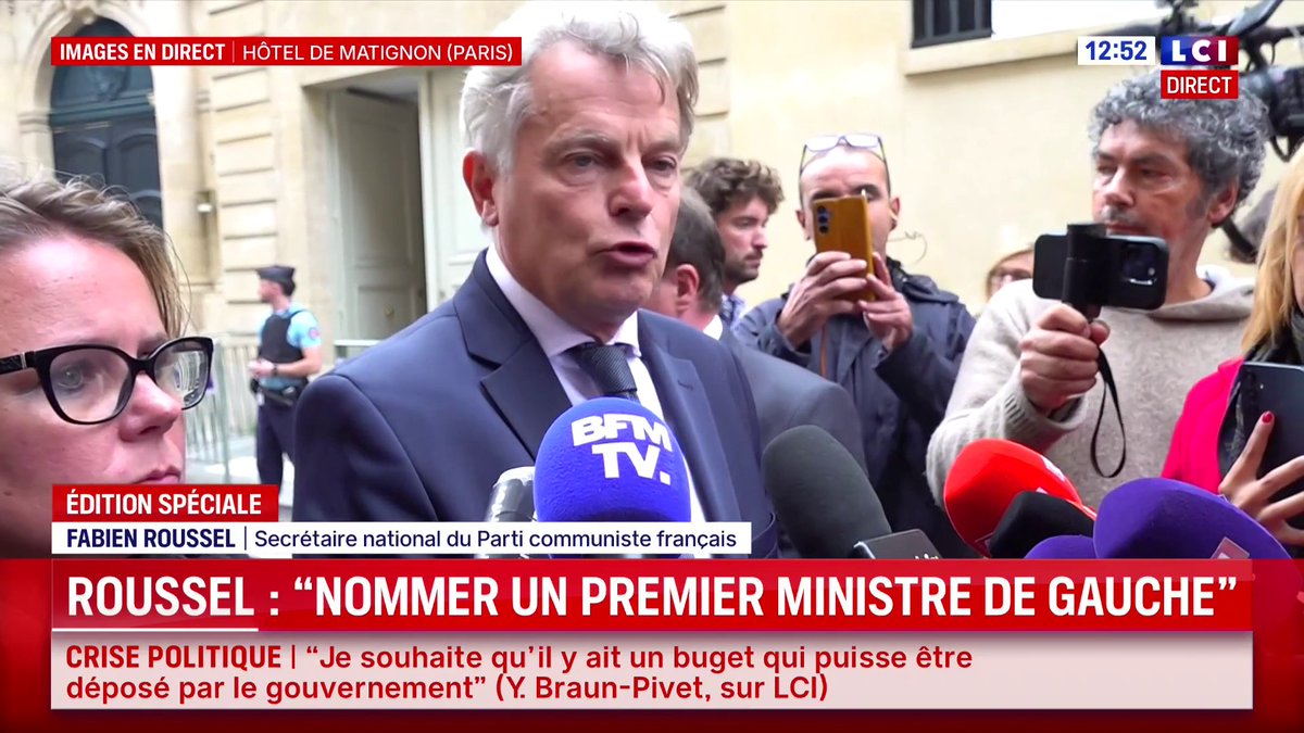 🔴 "Maintenant, la balle est dans le camp du président de la République, c'est lui qui doit prendre sa décision, c'est lui qui doit prendre son risque enfin. C'est lui qui est responsable de la situation dans laquelle on est", Fabien Roussel