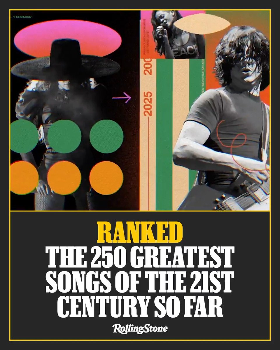 ROLLING STONE RANKS THE 250 GREATEST SONGS OF THE 21st CENTURY SO FAR 🚨 See the list: