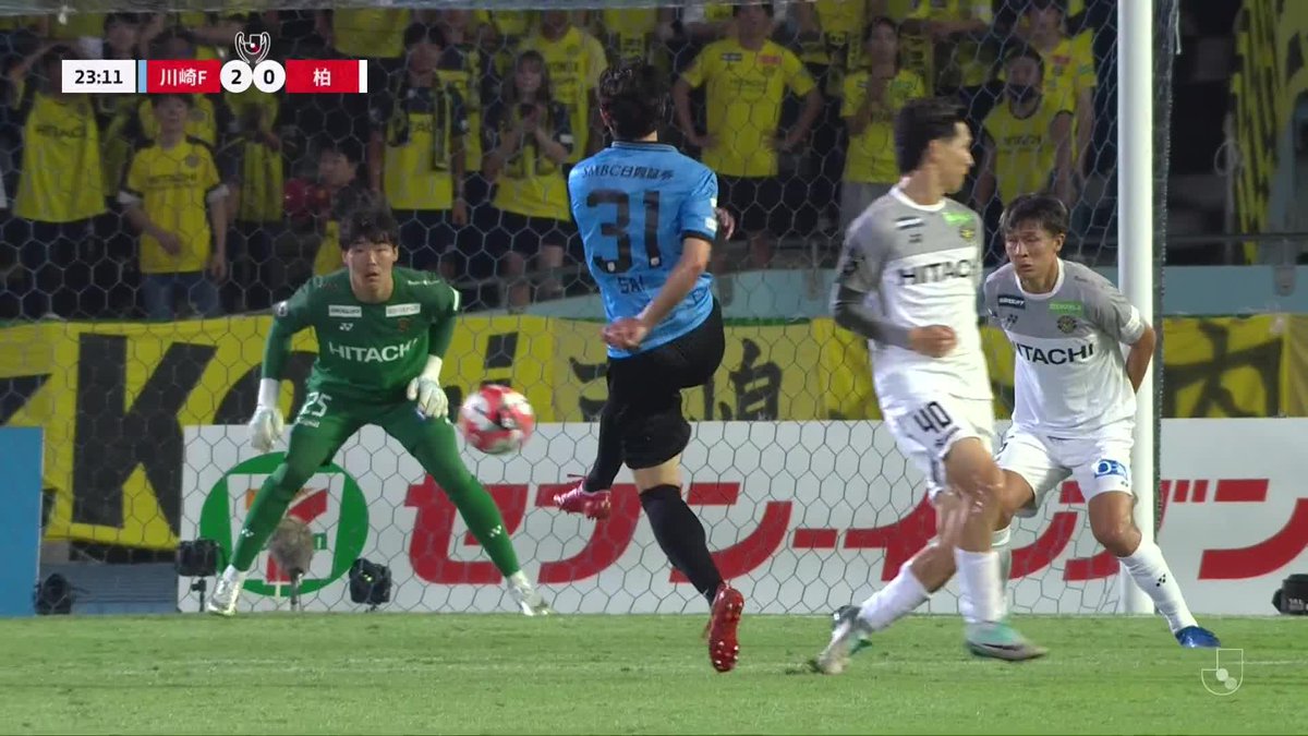 迷いなく右足を振り抜いた!🚀 🎦 ゴール動画 🏆 JリーグYBCルヴァンカップ 準決勝 第1戦 🆚 川崎Fvs柏 🔢 2-0 ⌚️ 23分 ⚽️ ファンウェルメスケルケン際(川崎F) #ルヴァンカップ
