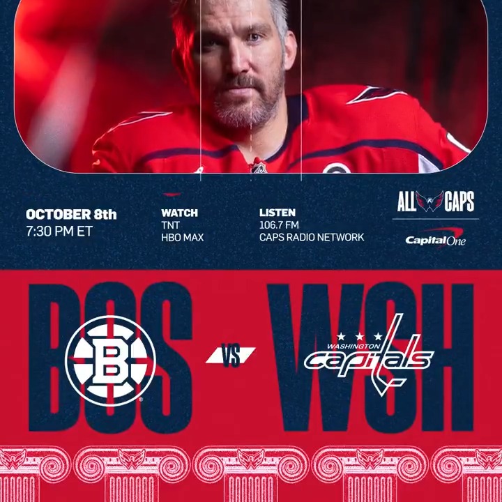 IT'S FINALLY GAMEDAY! Our 2025-26 season kicks off tonight with a 7:30 PM puck drop versus the Bruins on NHLonTNT and HBO Max Sports #CapsBruins preview:
