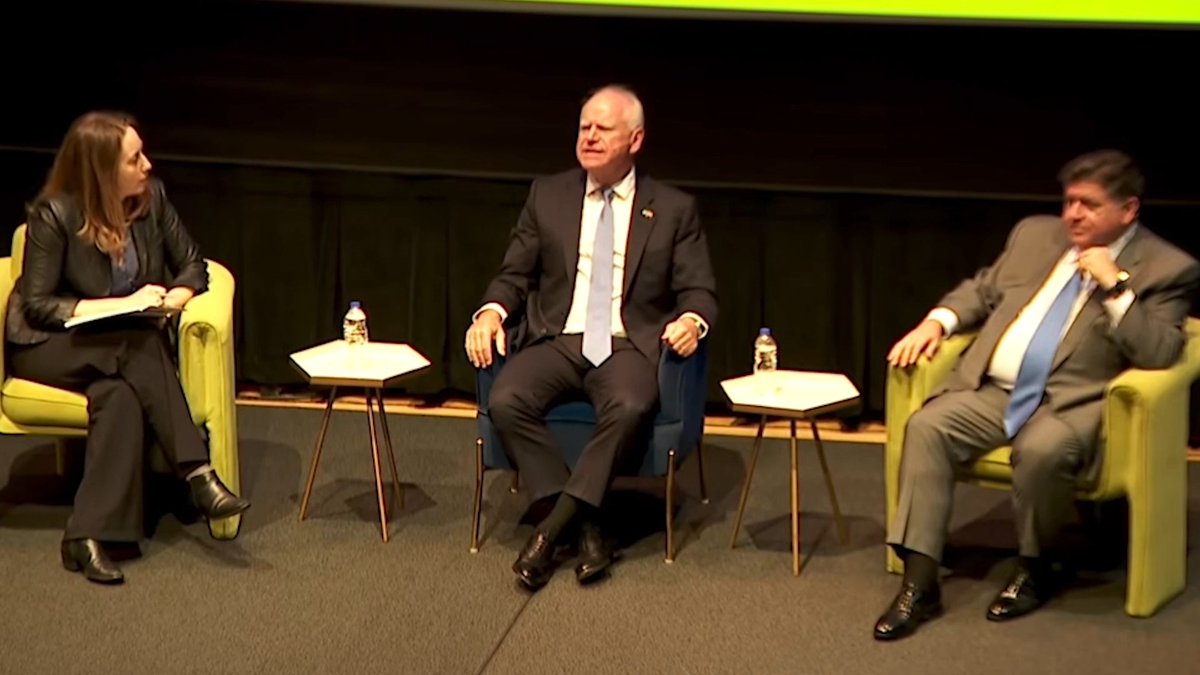 Minnesota Gov. Tim Walz (DFL) on President Donald Trump's chances of unconstitutionally running for a third term: "You think he's kidding when he talks about wanting to run again? You think he built a ballroom so that, you know, J.B. Pritzker, when he moves in, can have that ballroom? No, he built it for himself."
