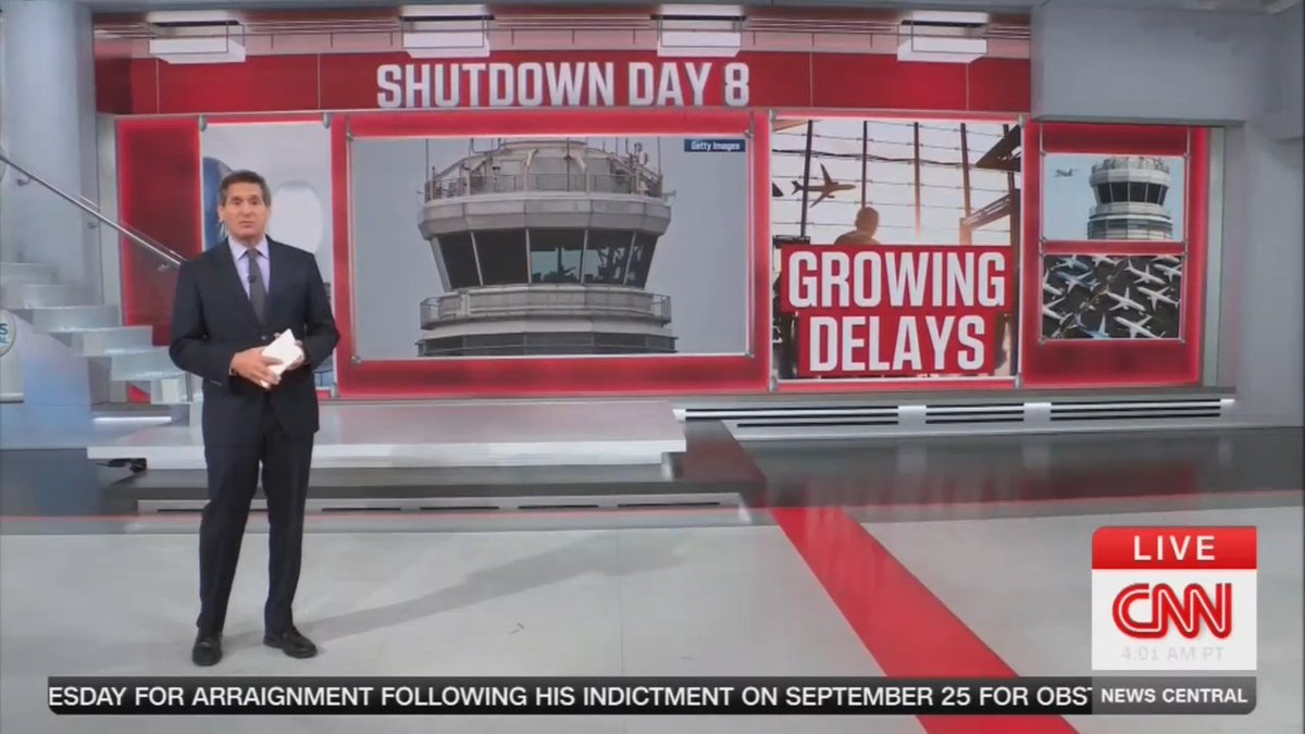 Host: The flight delays are spreading. Staffing shortages from the government shutdown seem to be to blame. Over the last 24 hours, there have been issues in Chicago, Houston, Newark, Las Vegas, Boston, Atlanta, Philadelphia, Dallas, all major hubs. In Nashville, the air traffic facility was so undermanned it had to close