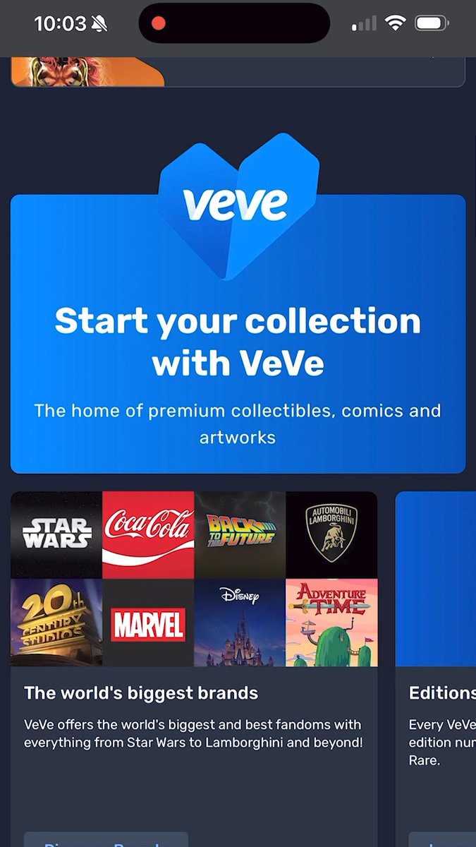 Welcome to the new explore page. All your favorite things about VeVe in one place 🔥