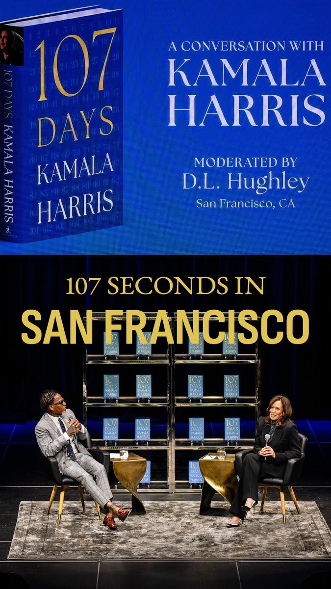 It's always good to be home in San Francisco. Thank you to D.L. Hughley for the conversation, and thank you to everyone who joined us to reflect on those 107 days. Together, we will continue the fight.
