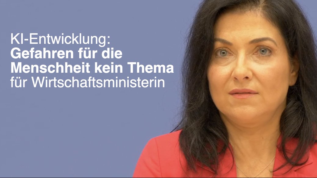KI-Entwicklung: Die Gefahren für die Menschheit sind für Bundeswirtschaftsministerin Reiche (CDU) einfach kein Thema. Auch auf erneuter Nachfrage nicht.