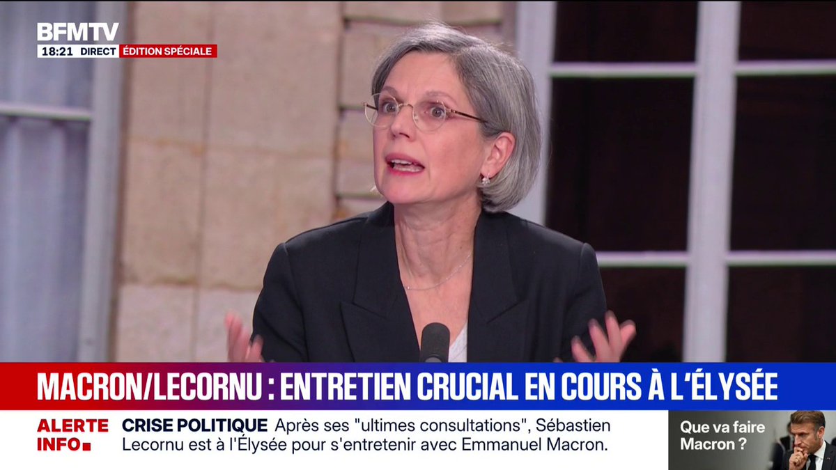Pour Sandrine Rousseau, Emmanuel Macron est "dans un déni, un entêtement et dans une forme d'irrationnalité"