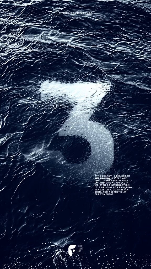 Number Typography Tutorial 🤯 (by @ferhatsozeriart)