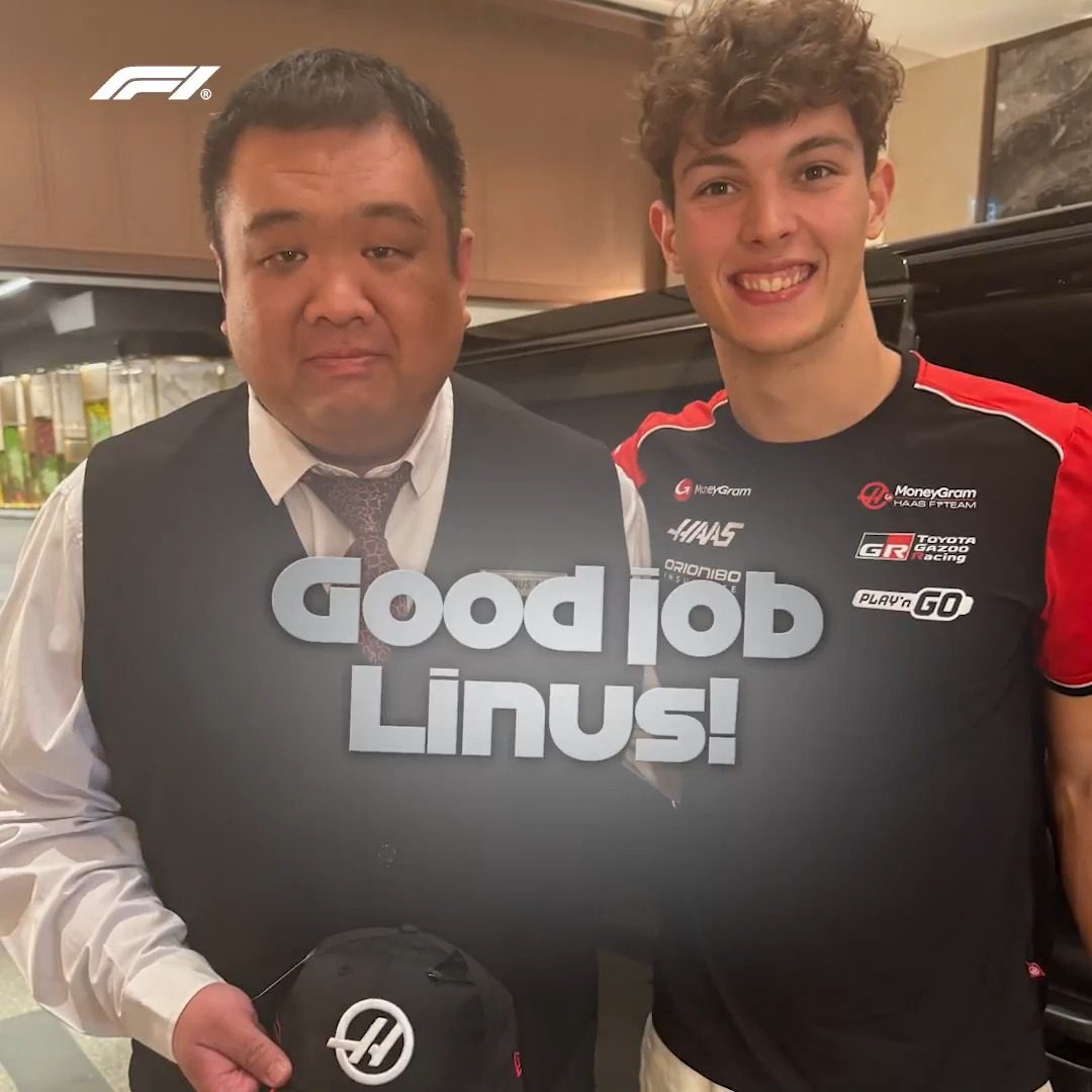Ollie thanked his driver from the Singapore weekend, Linus, over his radio! 👏🚗 #F1 #SingaporeGP