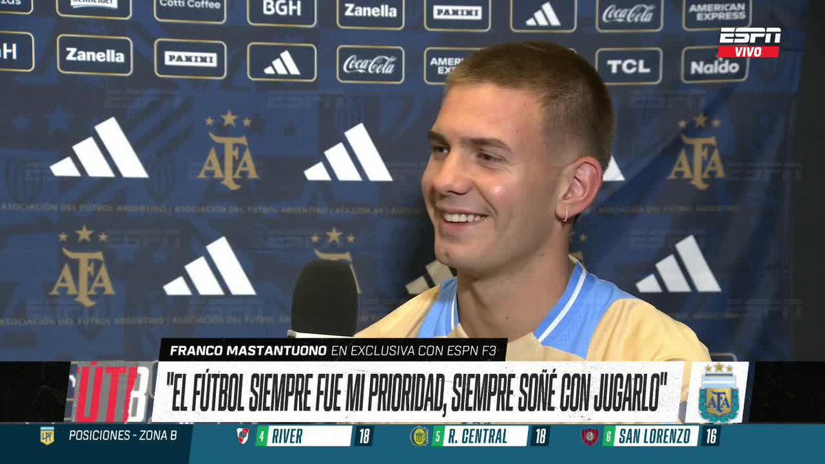 Franco Mastantuono made his ranking of the players who impressed him the most : 1- LEO MESSI 2- JUDE BELLINGHAM 3- JULIAN ALVAREZ “Bellingham has really impressed me, an incredible player especially in training you could tell he was on another level”