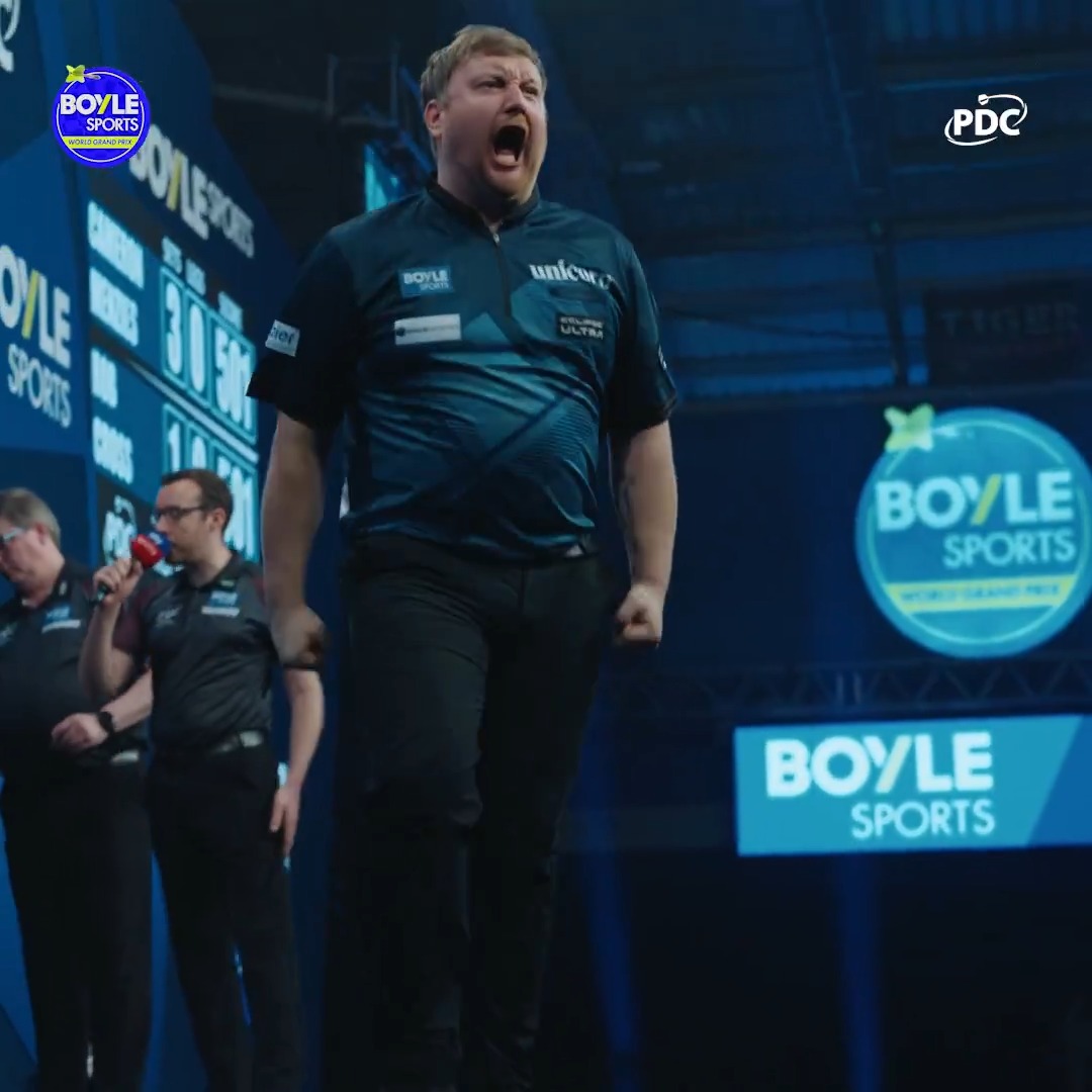 A few bleeps were needed... 😅 #WGPDarts | Cameron Menzies