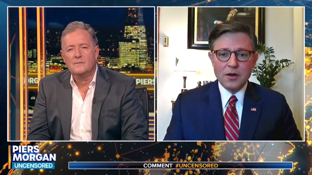 "That's not a violation of the constitution - it's common sense!" Speaker Johnson says the deployment of federal troops into states isn't fascist but "a win-win for everybody." Watch more 👇 📺 Piers Morgan | Speaker Mike Johnson
