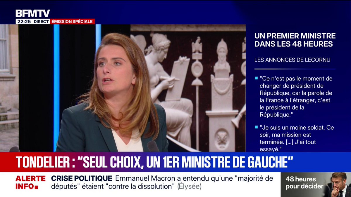 Un Premier ministre écologiste à Matignon? LFI "ne nous censurera pas", assure Marine Tondelier