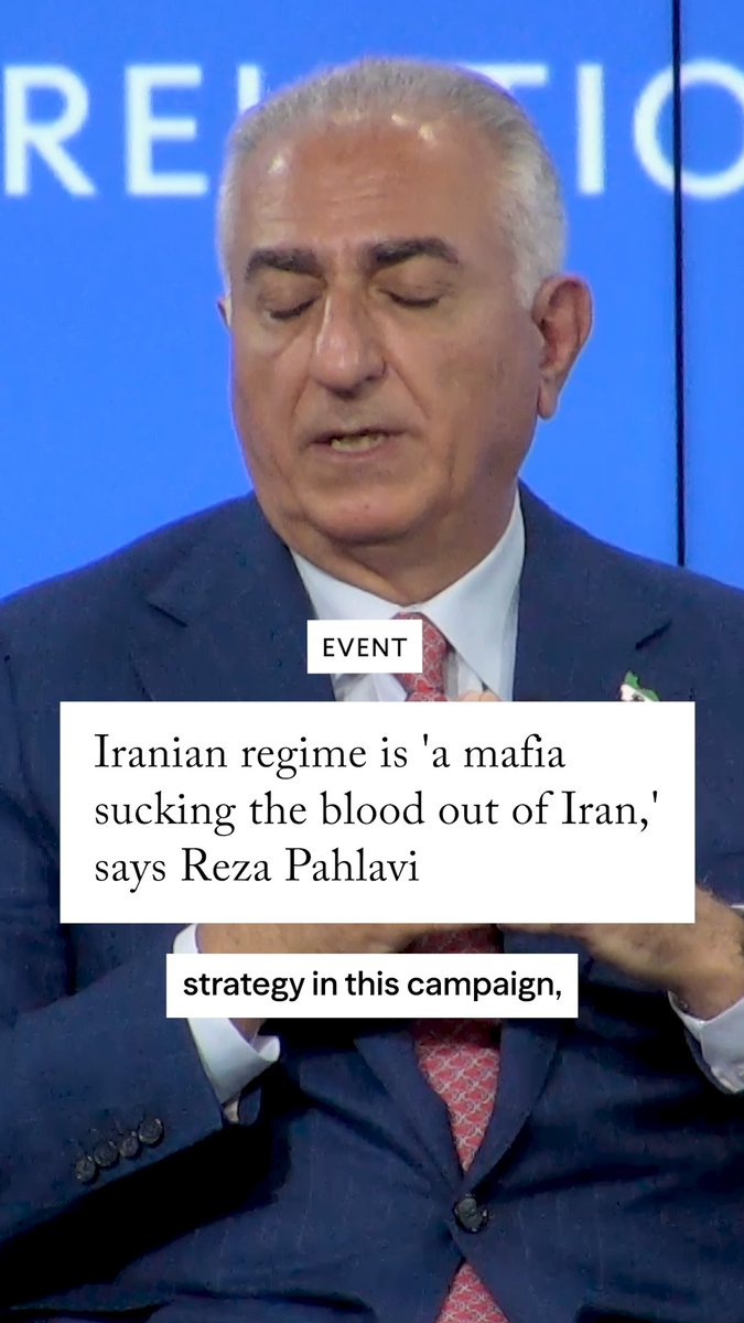 “Anyone whose hand is not soiled with the blood of the Iranian people should have the possibility of seeing a place for themselves post–regime collapse,” says Reza Pahlavi, Iranian exiled crown prince and advocate of a secular democratic Iran. Watch the full conversation: