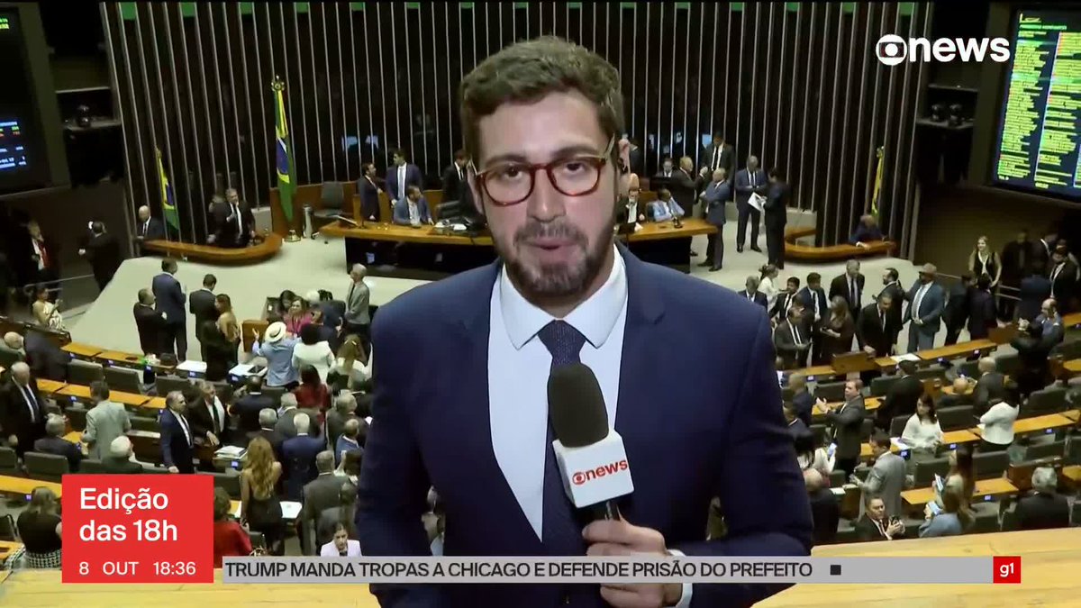 Por 251 votos a 193, Câmara aprova a retirada de pauta da medida provisória do IOF. O governo esperava arrecadar R$ 17 bilhões com a MP. ➡ Assista na #GloboNews : #Edição18